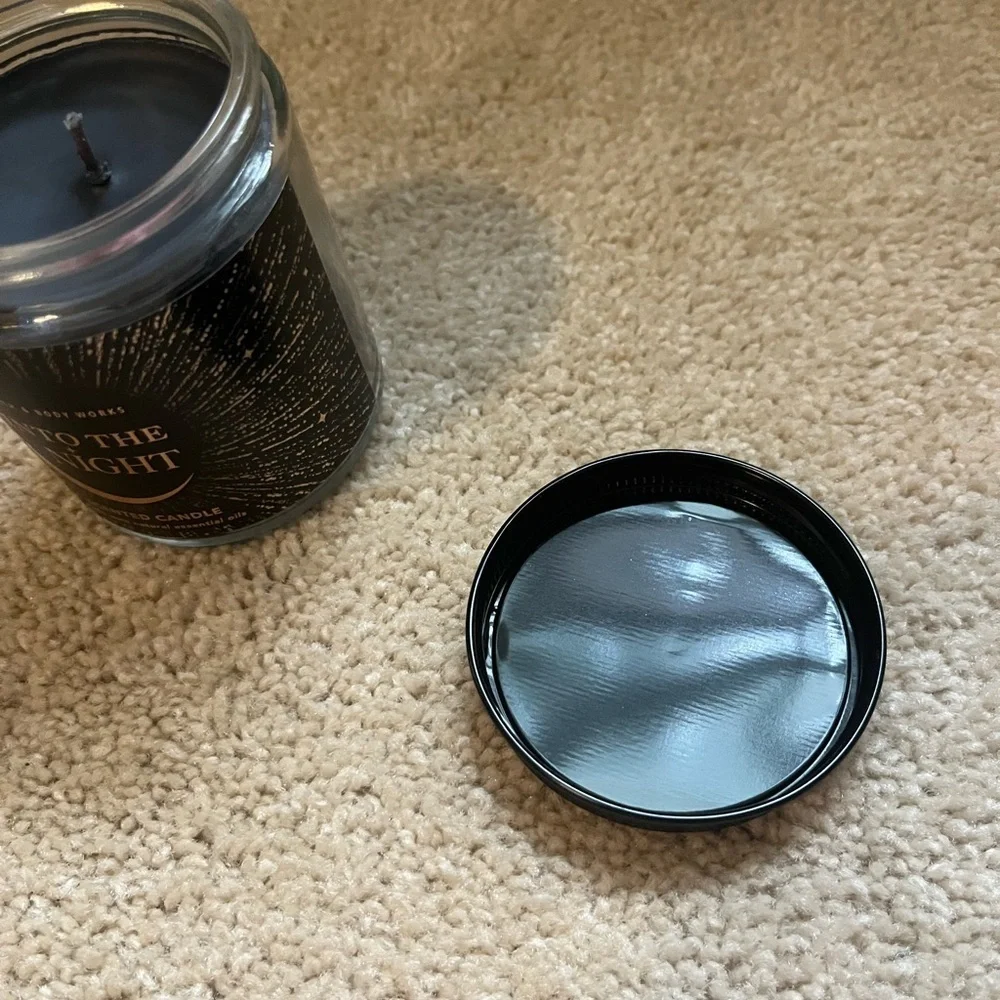 Bath & Body Works Into the Night Candle - Black and Gold